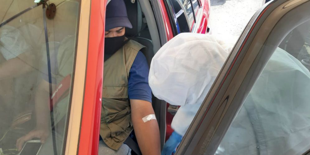 Kini layanan rapid test Covid-19 drive thru ada di Indonesia