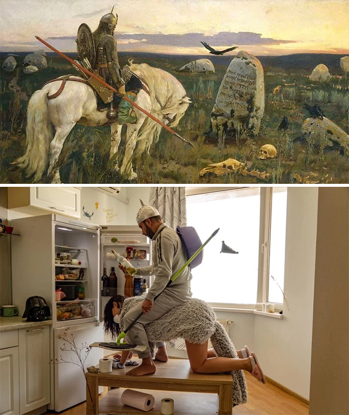 9 Parodi lukisan klasik ini lucunya bikin nyengir tipis