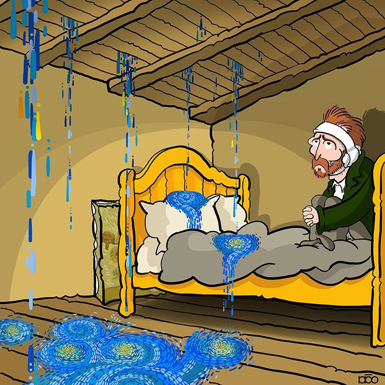 10 Ilustrasi menakjubkan jika Van Gogh hidup di masa kini