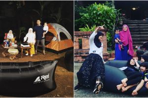 7 Potret keseruan Irfan Hakim kemah bareng keluarga di rumah