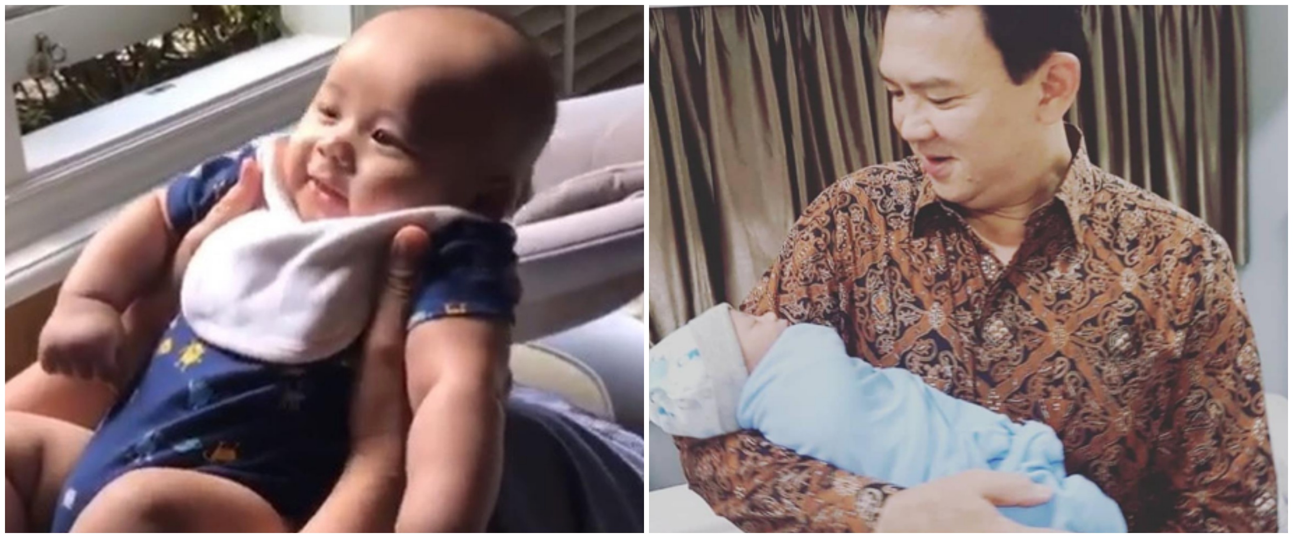 Momen Ahok berenang bareng Yosafat ini curi perhatian