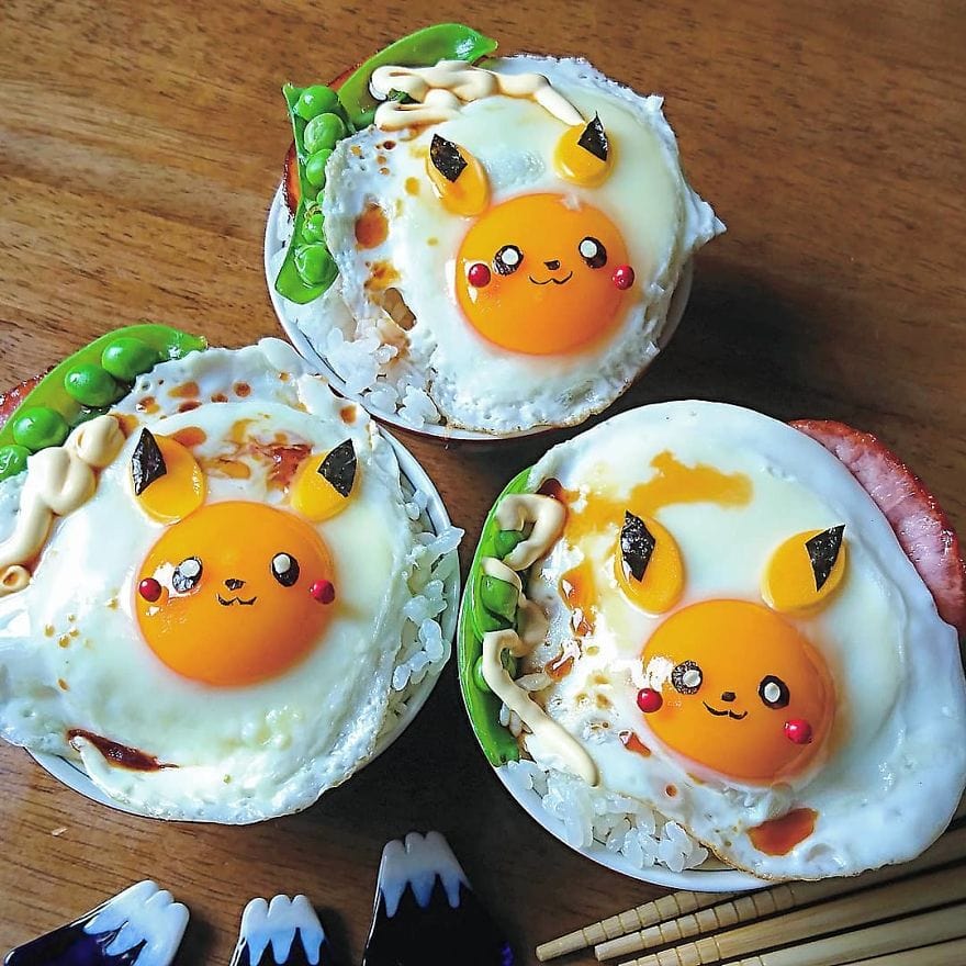10 Potret kreasi telur berbentuk tokoh kartun nggak tega 
