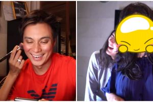 Momen lucu 4 seleb ganteng didandani pasangannya, pasrah banget