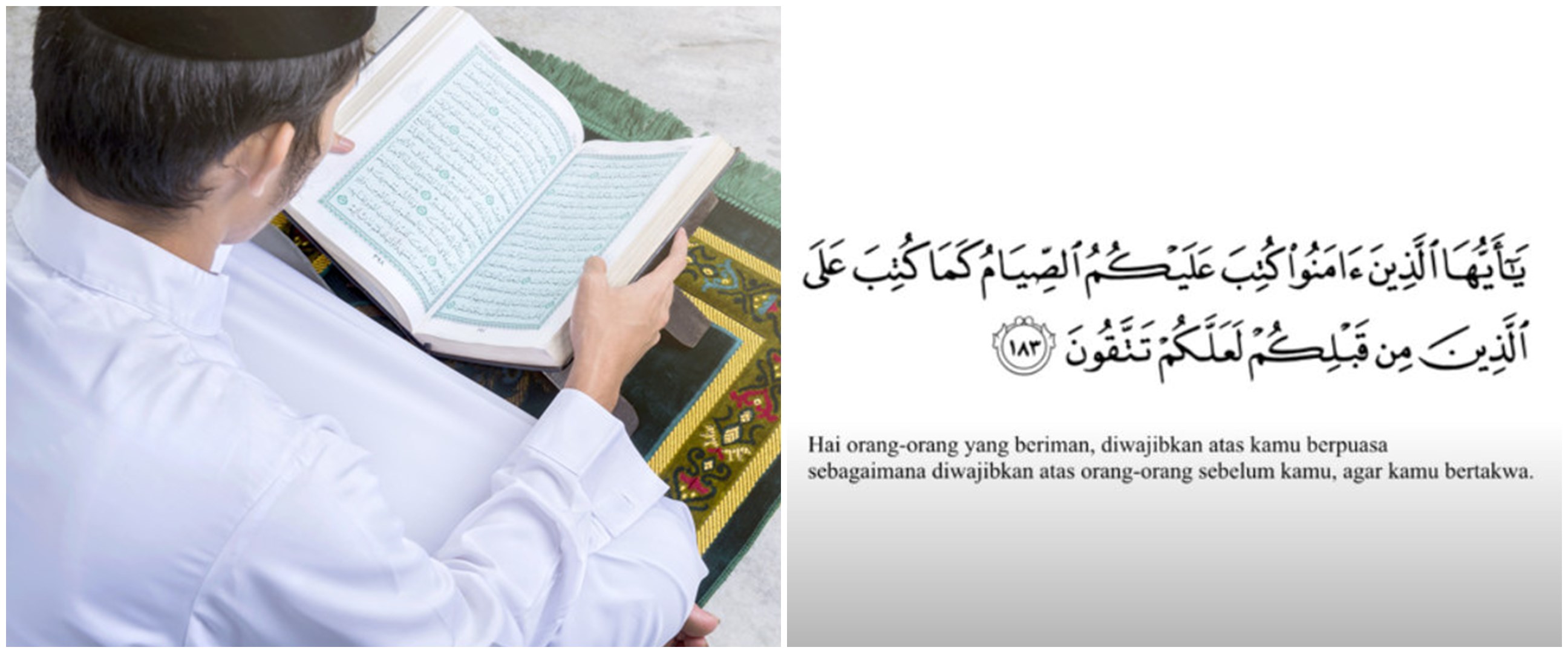 Ayat-ayat Alquran tentang puasa Ramadhan serta arti dan ...