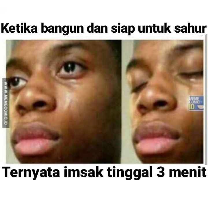  10 Meme ketika sahur mepet imsak, bikin tepuk jidat