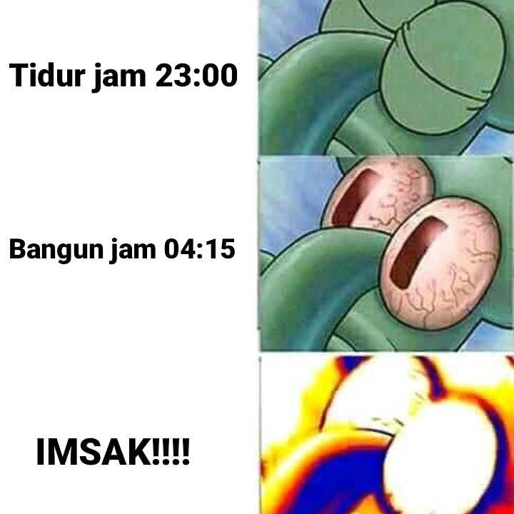  10 Meme ketika sahur mepet imsak, bikin tepuk jidat