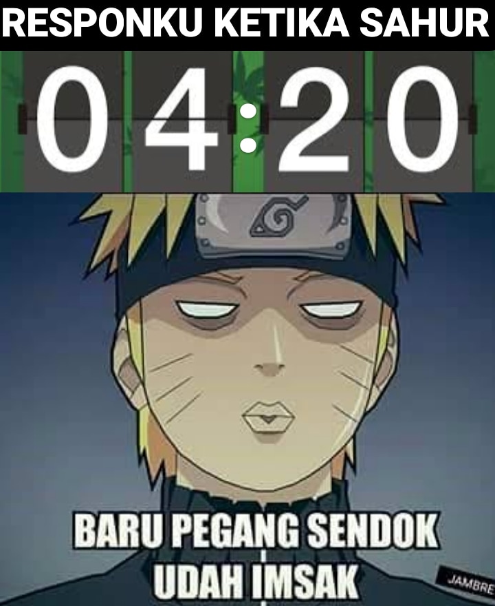  10 Meme ketika sahur mepet imsak, bikin tepuk jidat