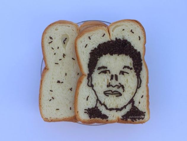 Viral, lukisan roti tawar dan meses wajah tenaga medis korban Covid-19