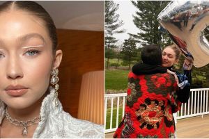 Momen perayaan ultah Gigi Hadid ke-25, disebut pamer baby bump