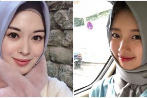 8 Potret seleb cantik Korea pakai hijab, bikin adem