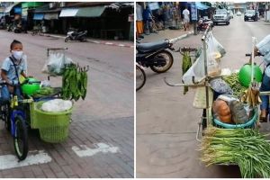 Kisah haru bocah 10 tahun jualan sayur di tengah masa lockdown