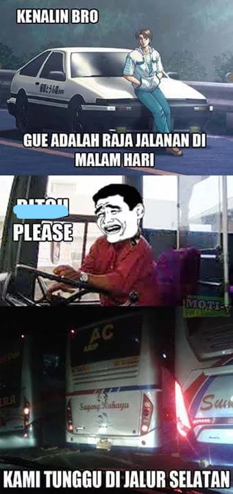 15 Meme cepatnya bus Indonesia, berasa roller coaster
