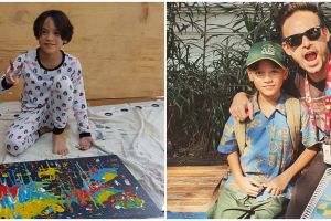 6 Potret Noah Sinclair melukis, ikuti jejak sang ayah dan nenek