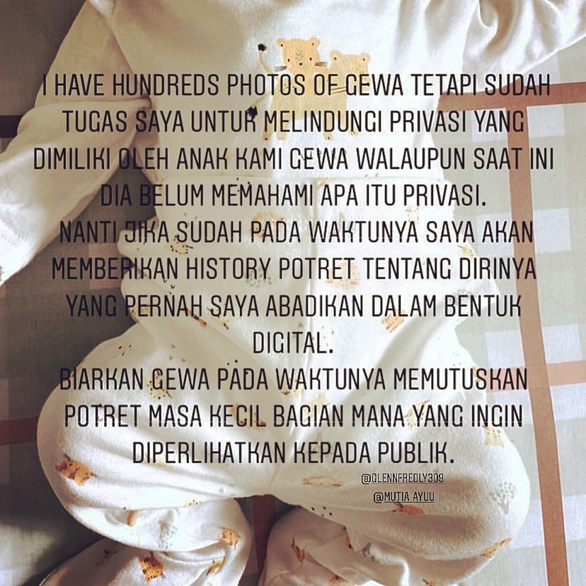 Ini alasan Mutia Ayu tak pernah pajang wajah buah hati di medsos