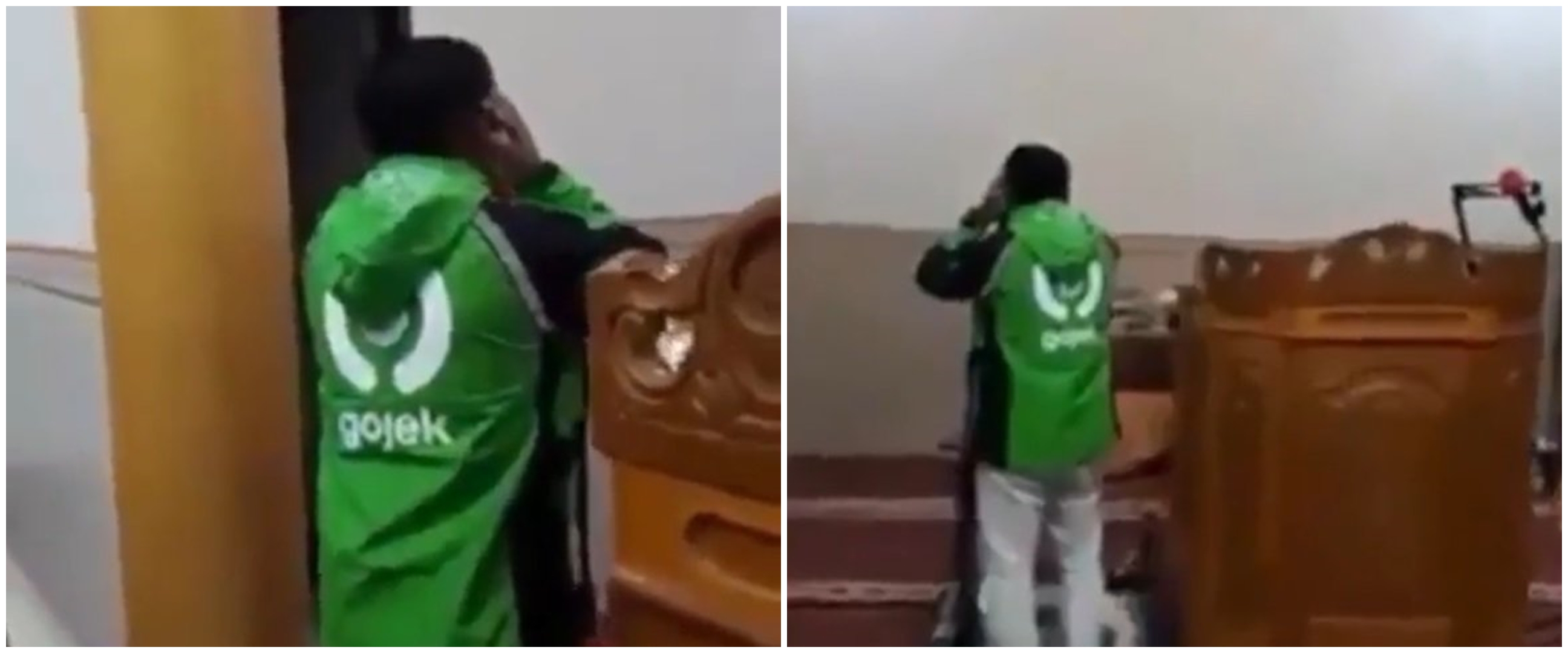 Suara azan driver ojek online ini merdu banget, bikin merinding