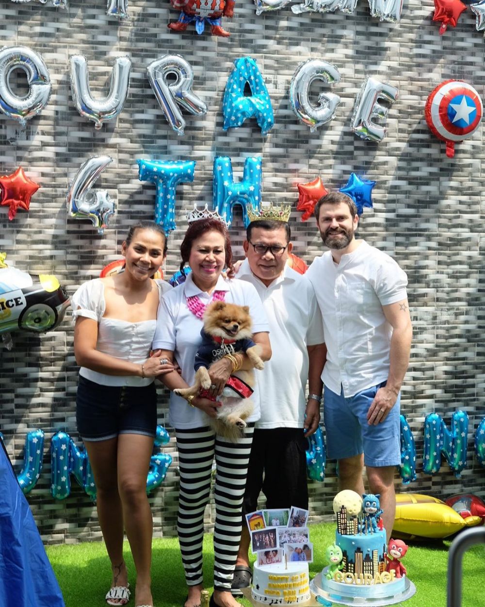 8 Momen perayaan ulang tahun anak Melaney Ricardo, bertema IronMan