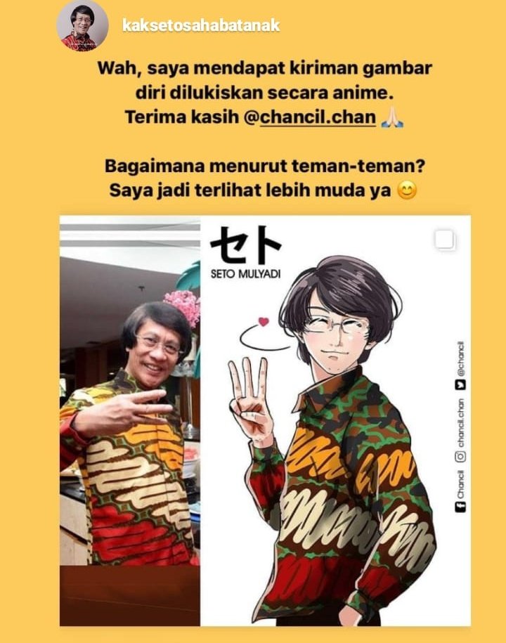 7 Seleb Indonesia dijadikan karakter anime, hasilnya keren banget