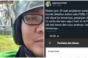 Kisah driver ojek online bantu penumpangnya korban PHK beli beras