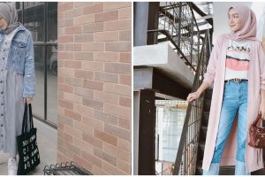 10 Ide outfit hijab bernuansa pastel ala Melody Prima, stylish