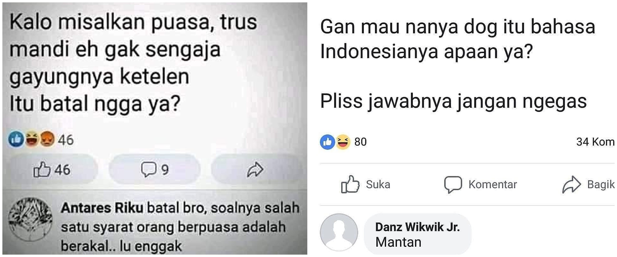 10 Pertanyaan nyeleneh warganet di status FB ini bikin tepuk jidat