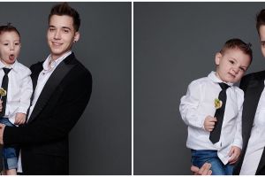 7 Gaya pemotretan Stefan William dan Baby Lucio ini elegan