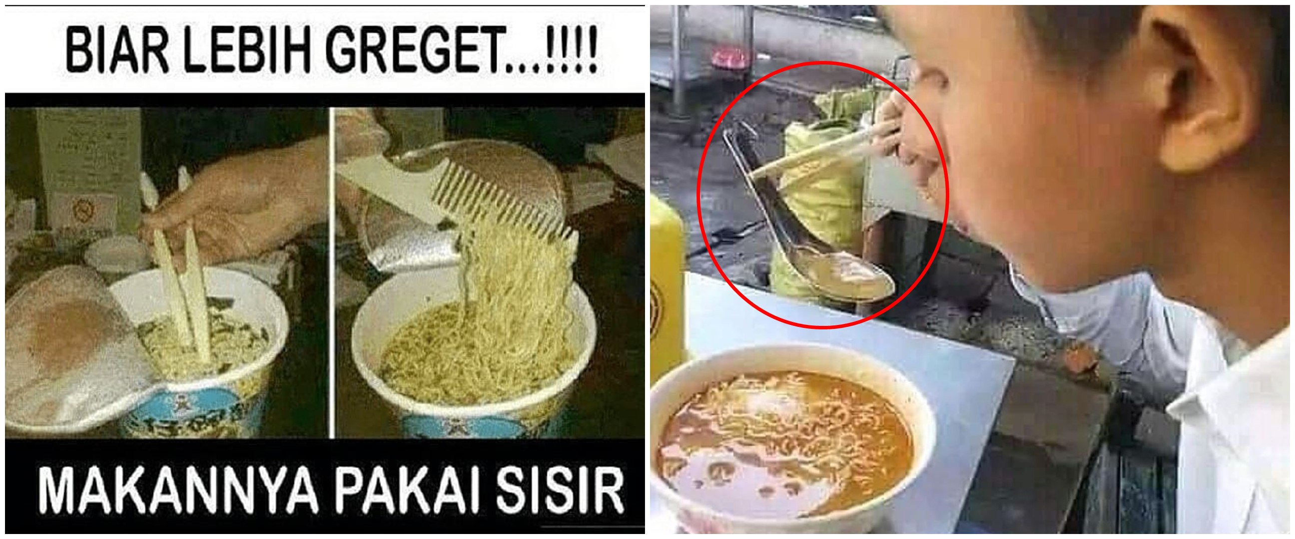 10 Momen lucu cara makan nggak biasa ini bikin ngelus dada