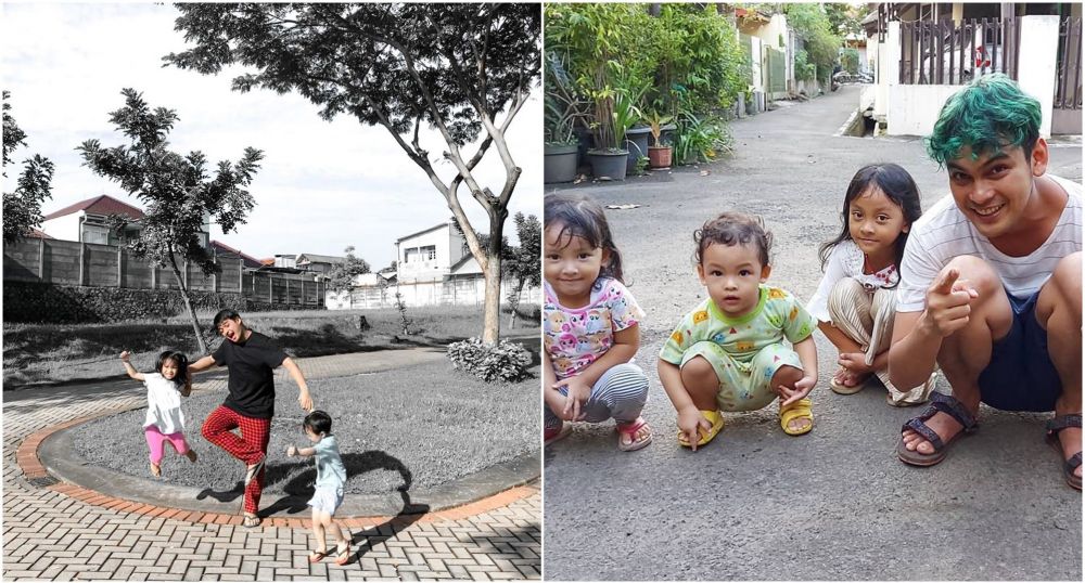 10 Beda gaya Ricky Harun dan Ridwan Ghani momong anak, ayah idaman