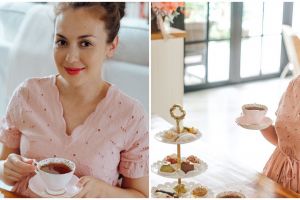 7 Momen baby shower virtual Rianti Cartwright, pesta seru minum teh