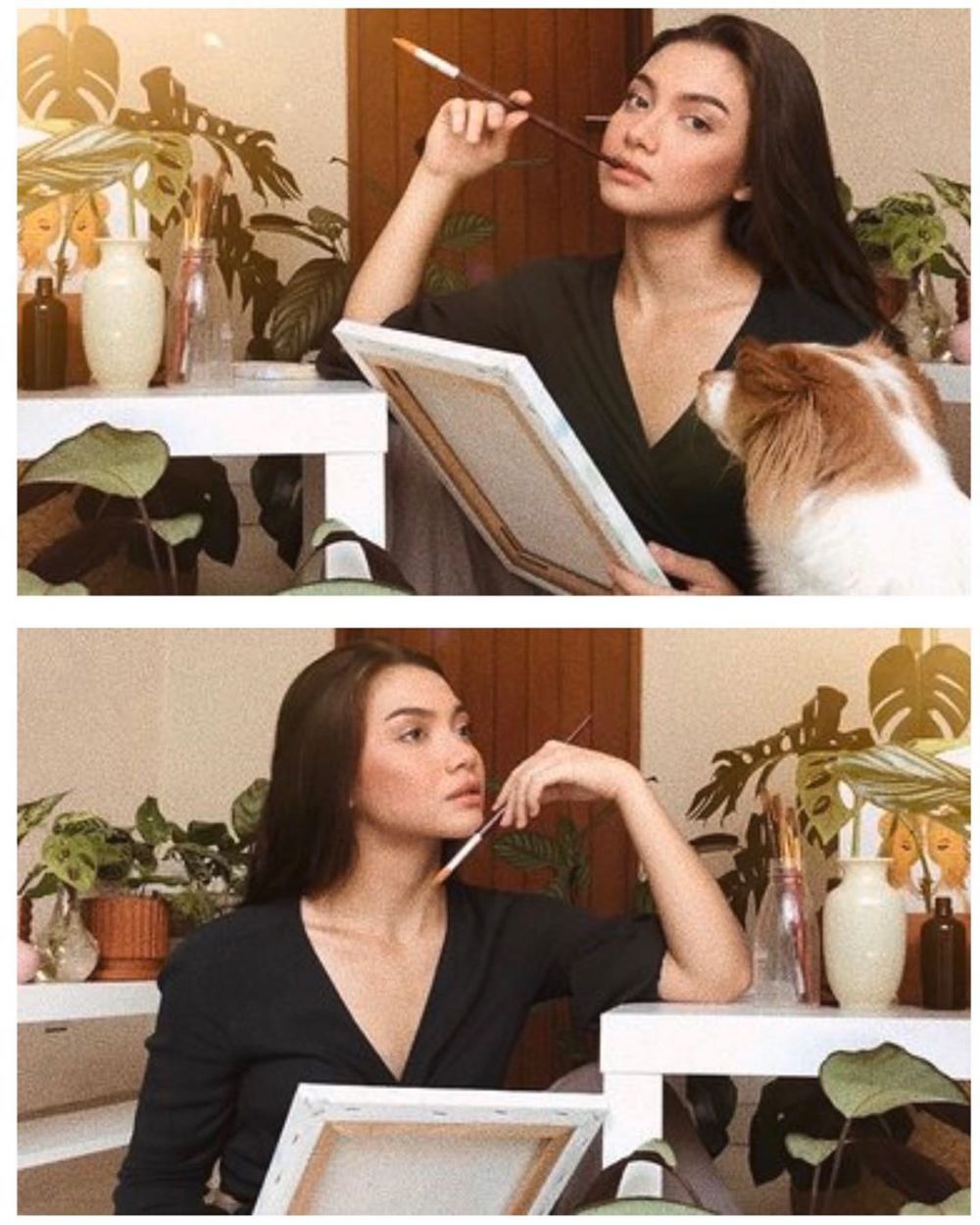 7 Aktivitas Angela Gilsha saat pandemi corona, hobi bercocok tanam