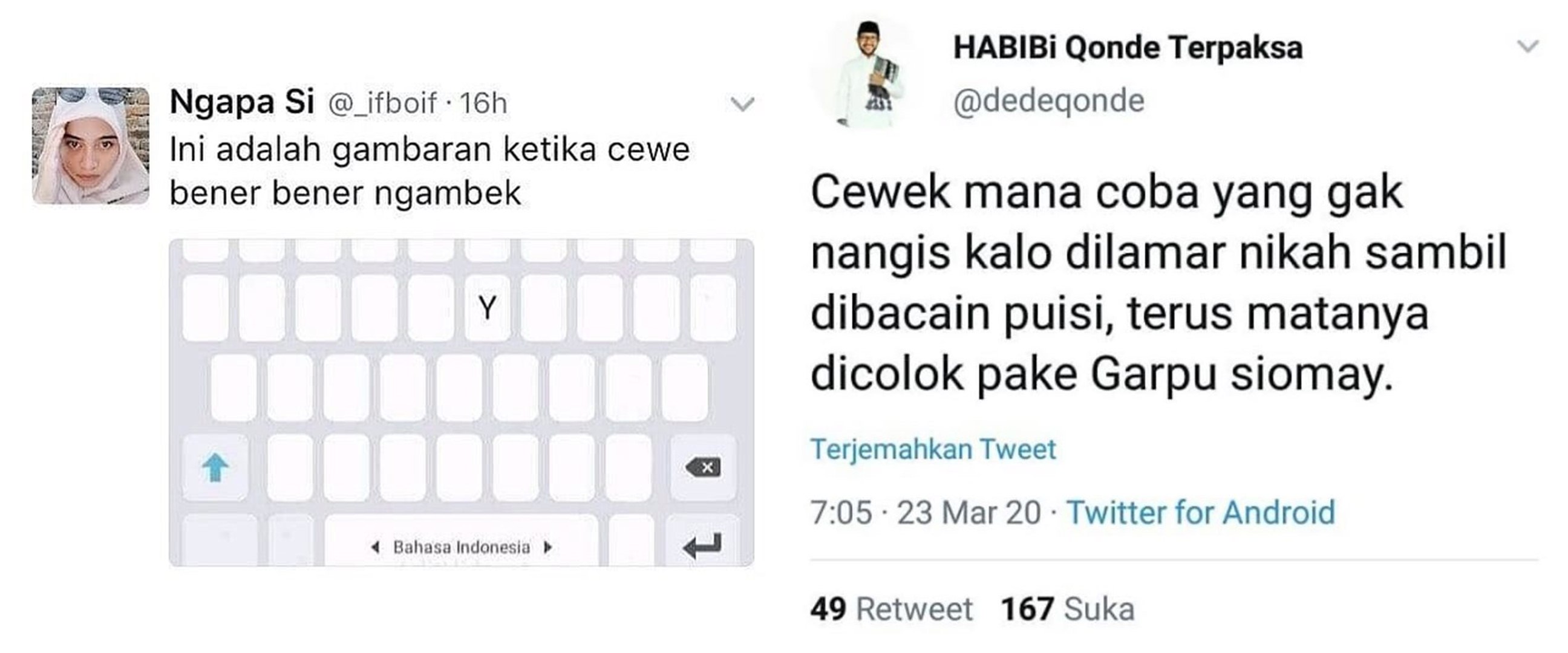 10 Status lucu soal cewek ini absurdnya bikin geleng kepala
