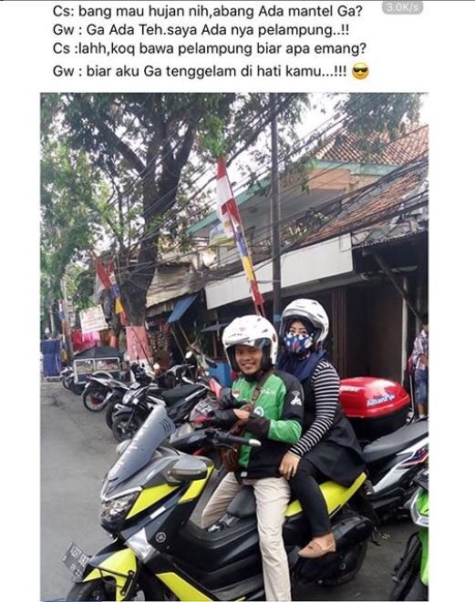 10 Status lucu driver ojek online bonceng cewek ini bikin ngakak