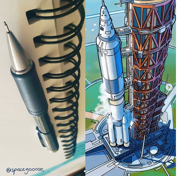 10 Ilustrasi spaceship ini terinspirasi dari benda seadanya di rumah