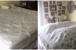 10 Aksi kocak suami saat merapikan tempat tidur untuk pertama kali