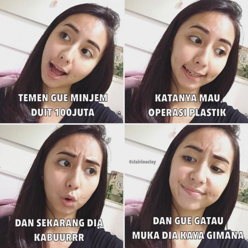 15 Meme lucu Clairine Clay, bikin kangen YouTuber lawas