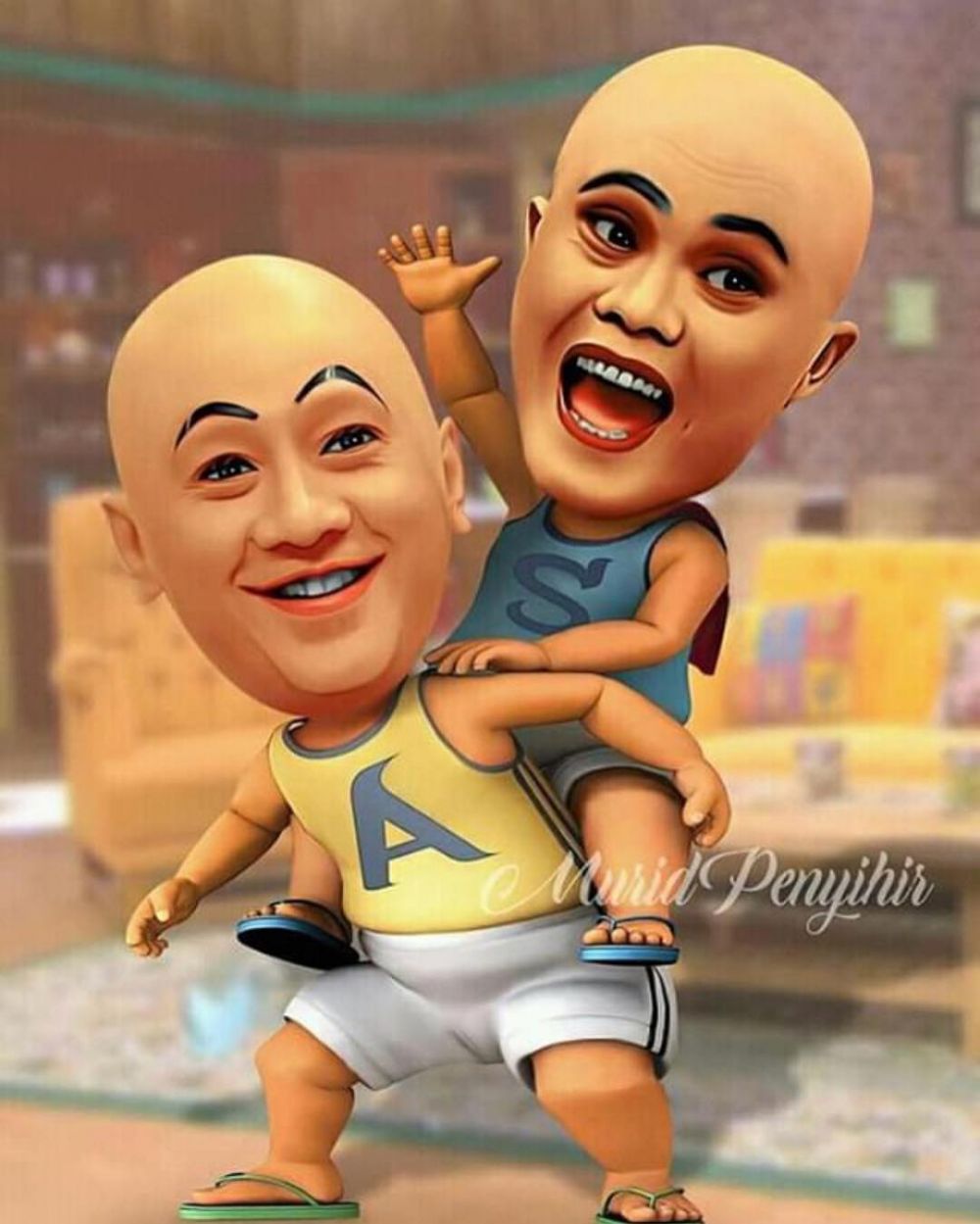 15 Foto Editan Lucu Manusia Jadi Upin Ipin Ini Bikin Senyum