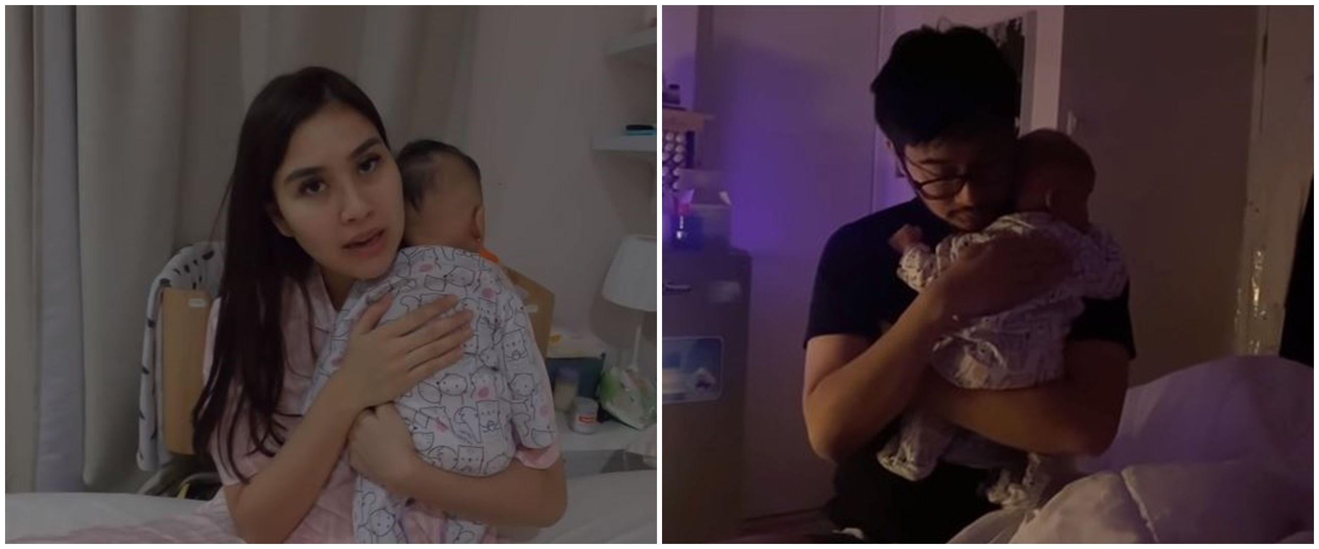 8 Momen Syahnaz & Jeje begadang tengah malam urus bayi kembar