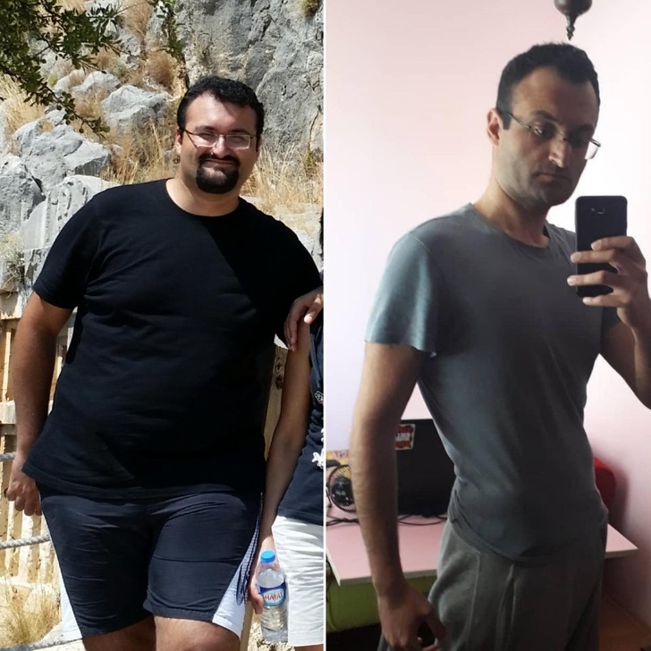 Potret 10 pria sebelum vs setelah diet ini perubahannya bikin takjub
