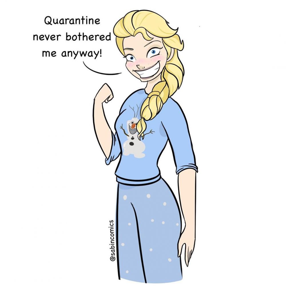 8 Aksi Princess Disney selama pandemi, sleeping beauty tidur terus