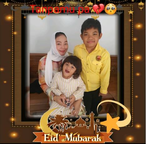 7 Potret Yan Vellia rayakan Lebaran tanpa Didi Kempot, penuh haru