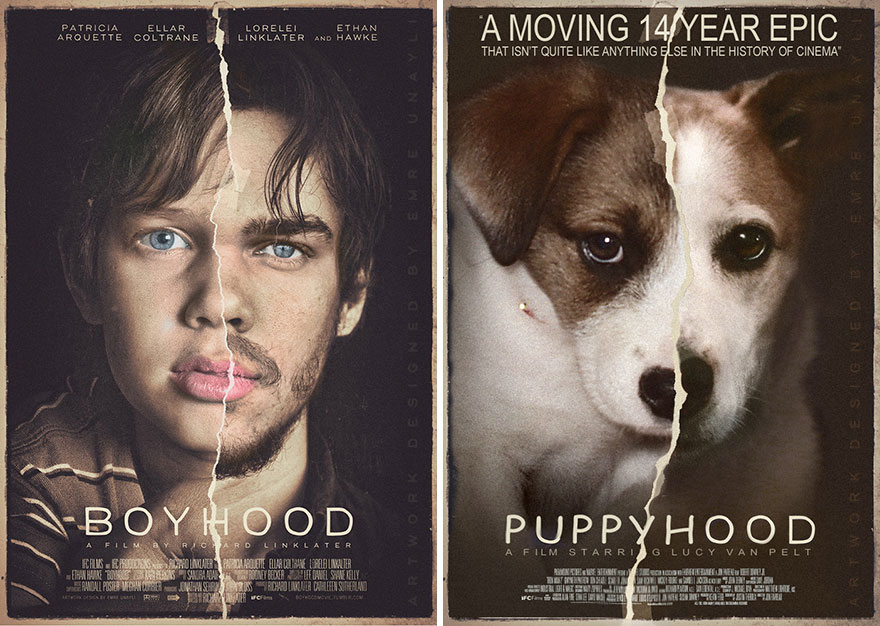 10 Parodi poster film ini kocak, pemeran utama diganti anjing lucu