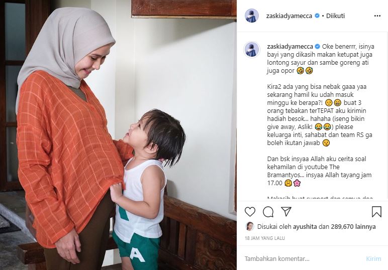 Pamer baby bump, Zaskia Adya Mecca umumkan hamil anak ke-5