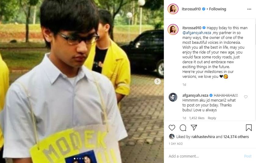 Afgan ulang tahun, Rossa kirim selamat dan unggah foto mengejutkan
