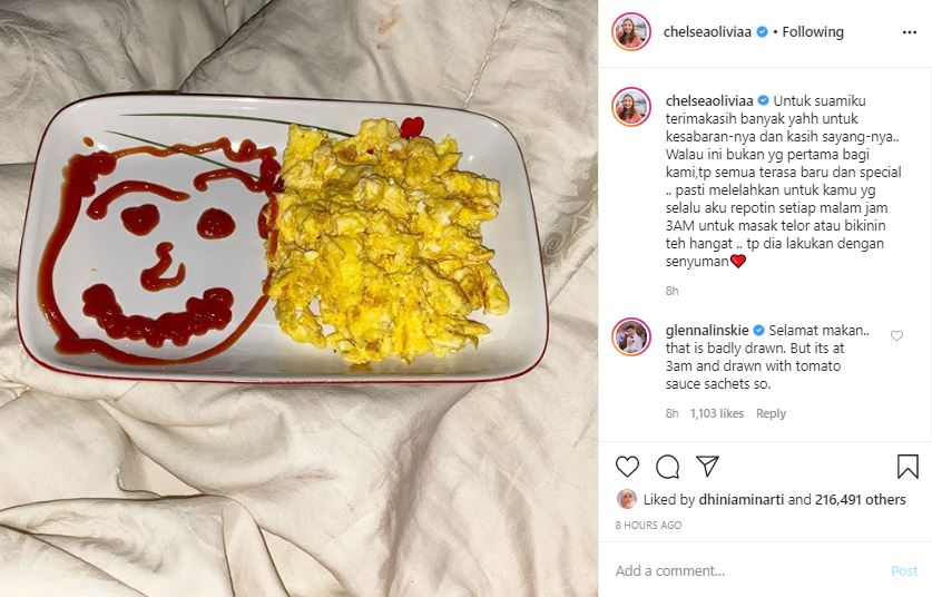 Istri hamil, Glenn Alinskie rela buatkan makanan tiap jam 3 pagi