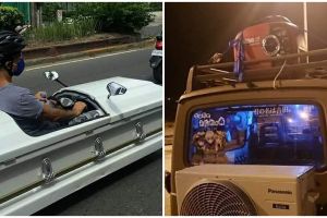 9 Barang nyeleneh dibawa berkendara ini bikin nyengir