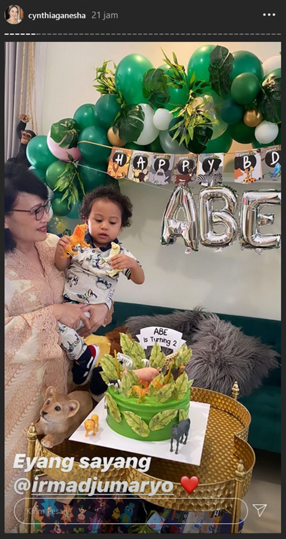 8 Momen ulang tahun ke-2 anak Giring Nidji, bertema jungle