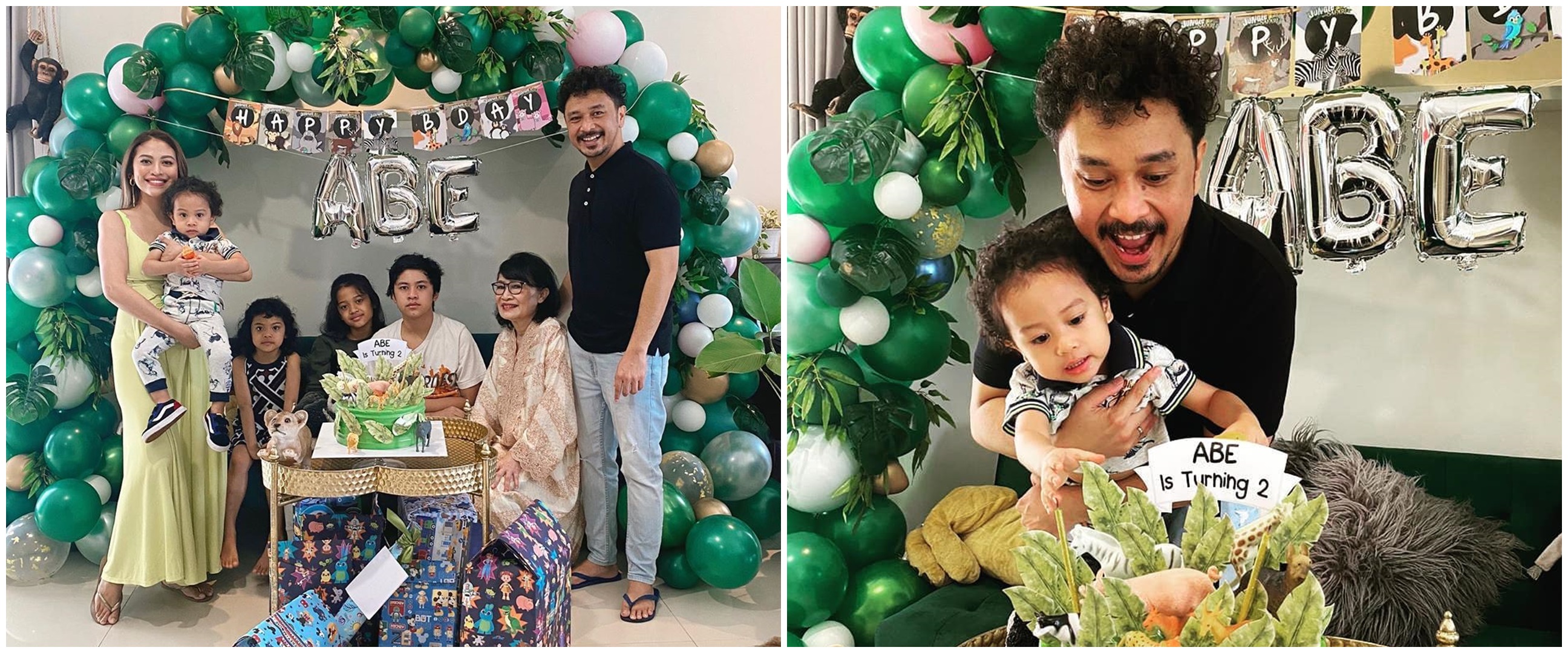8 Momen ulang tahun ke-2 anak Giring Nidji, bertema jungle