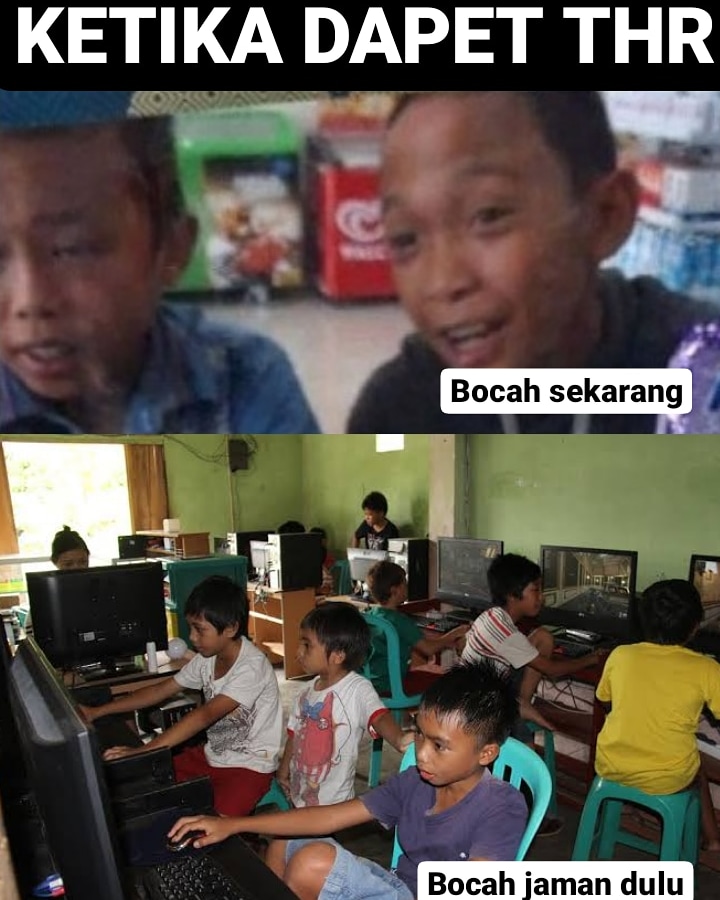 10 Meme beda cara menghabiskan uang THR zaman dulu dan kini