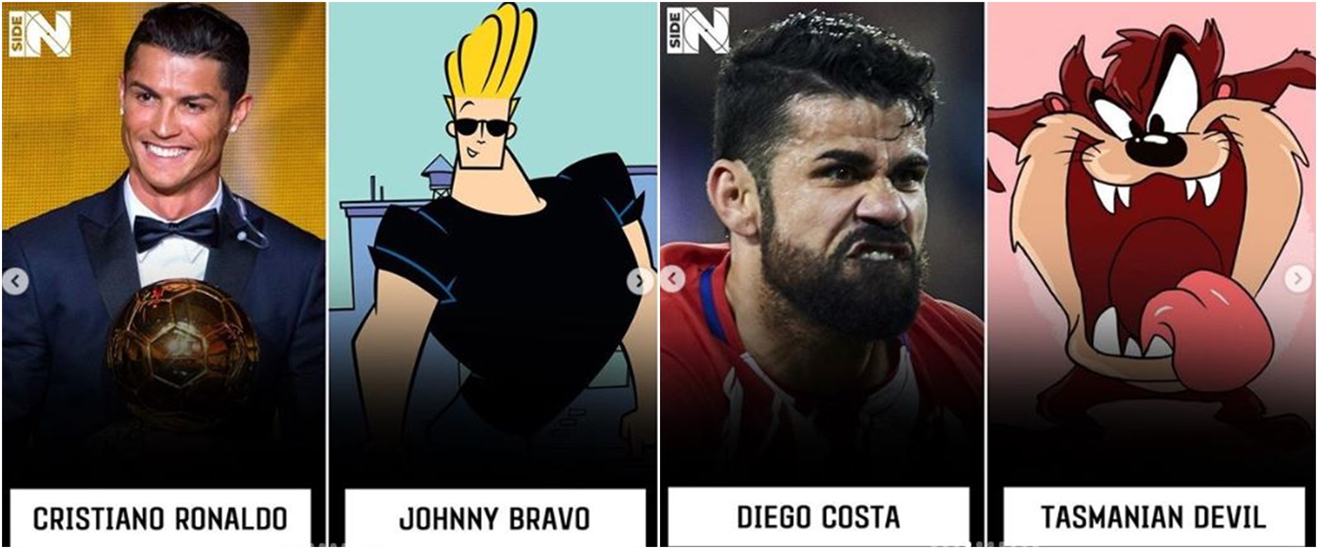 10 Cocoklogi bintang sepak bola dengan karakter kartun ini kocak abis