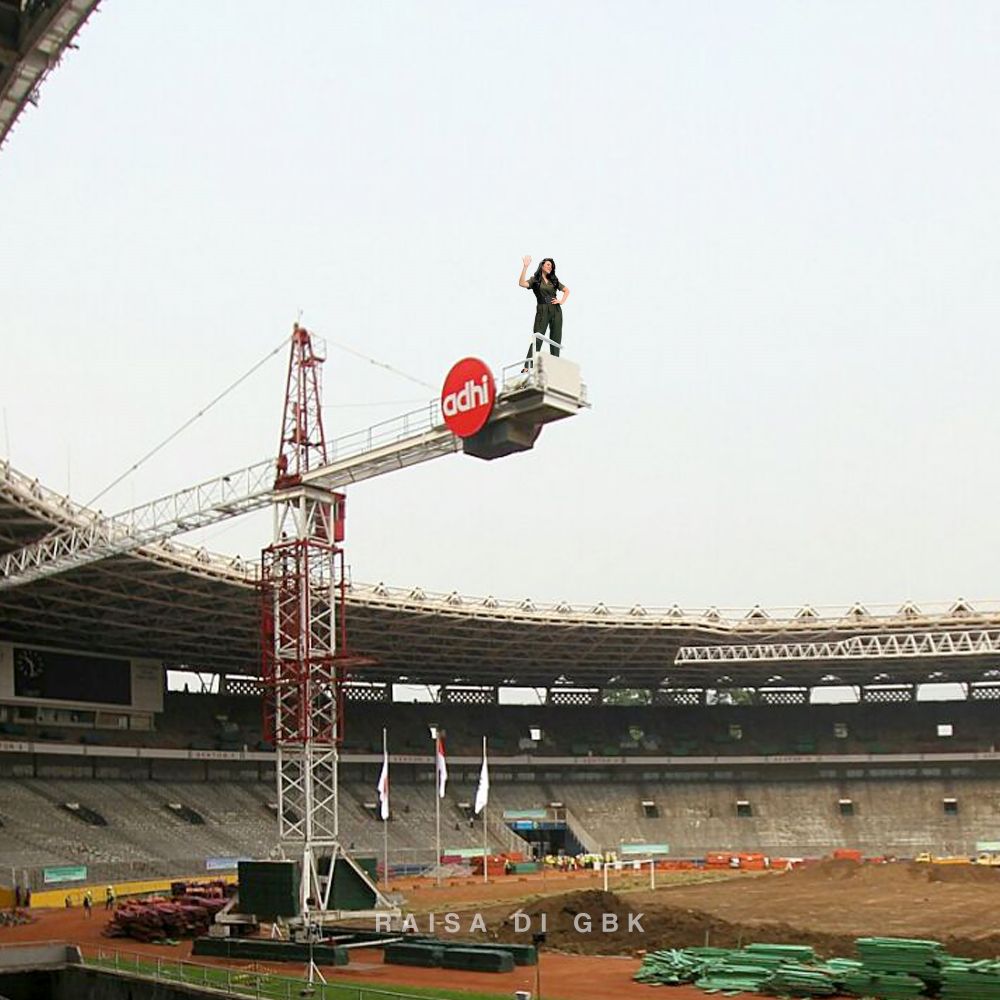 Raisa minta fotonya diedit di GBK, 11 hasilnya bikin ngakak