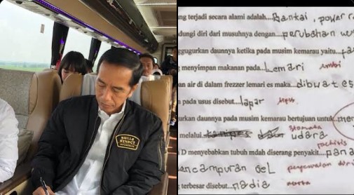 10 Ekspektasi lucu tulisan Jokowi di kertas ala warganet ini kocak